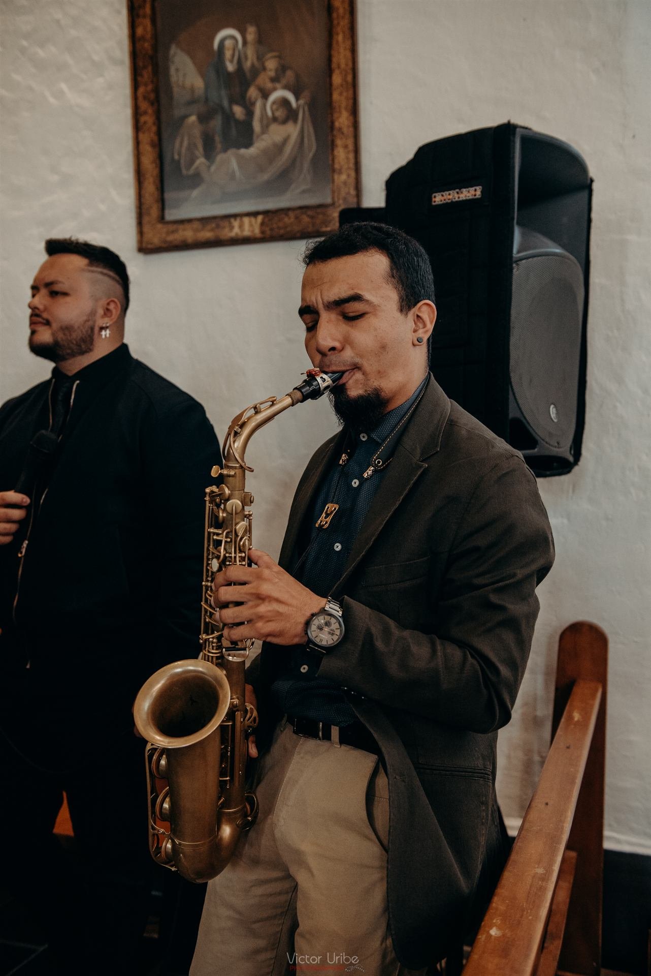 Saxofón en ceremonia religiosa